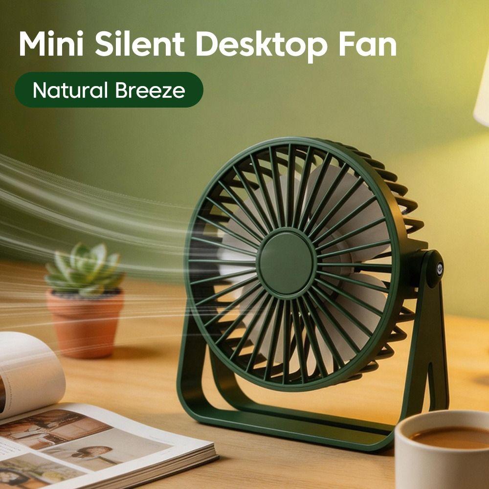 360-Degree Adjustable Mini USB Desktop Fan Lightweight Quiet Cooling Fan Home/Office/Travel