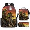 Teenage Mutant Ninja Turtles Children'S School Bag Elementary School Student Cartoon Breathable Backpack Cute Burden Reduction Cool Printed Backpack