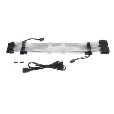 Câble d'extension RGB 8 broches adressable pour carte mère PC double connecteur ARGB coloré 300 mm