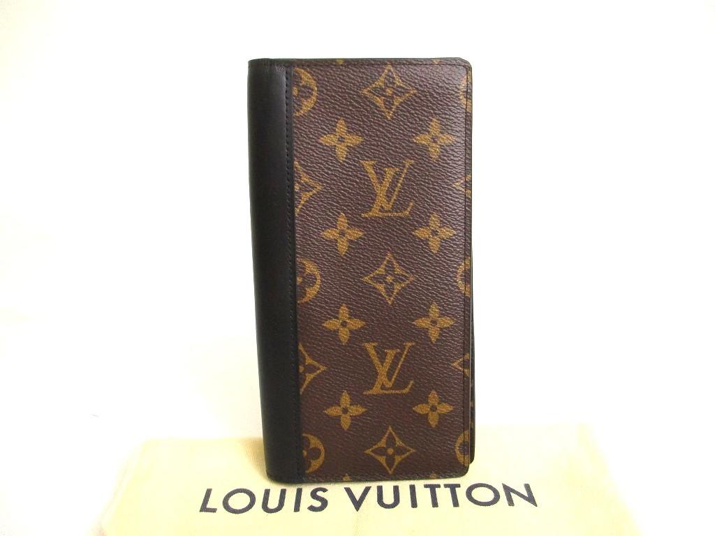 Authentic LOUIS VUITTON Monogam Brown Leather Long Wallet Portefeuille Brazza #a880  Refurbished