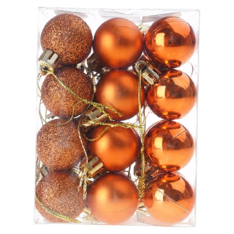 24 Pcs/Set Decorative Xmas Bauble Delicate Balls Decorations Xmas Tree Pendants