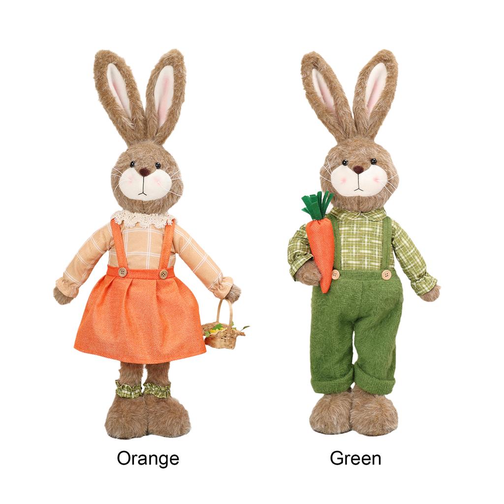Plush Easter Bunny Decorations 21.2-24in Adjustable Leg Cute Bunny Stuffed Animal for Home Spring Tabletop Holiday Room Decor