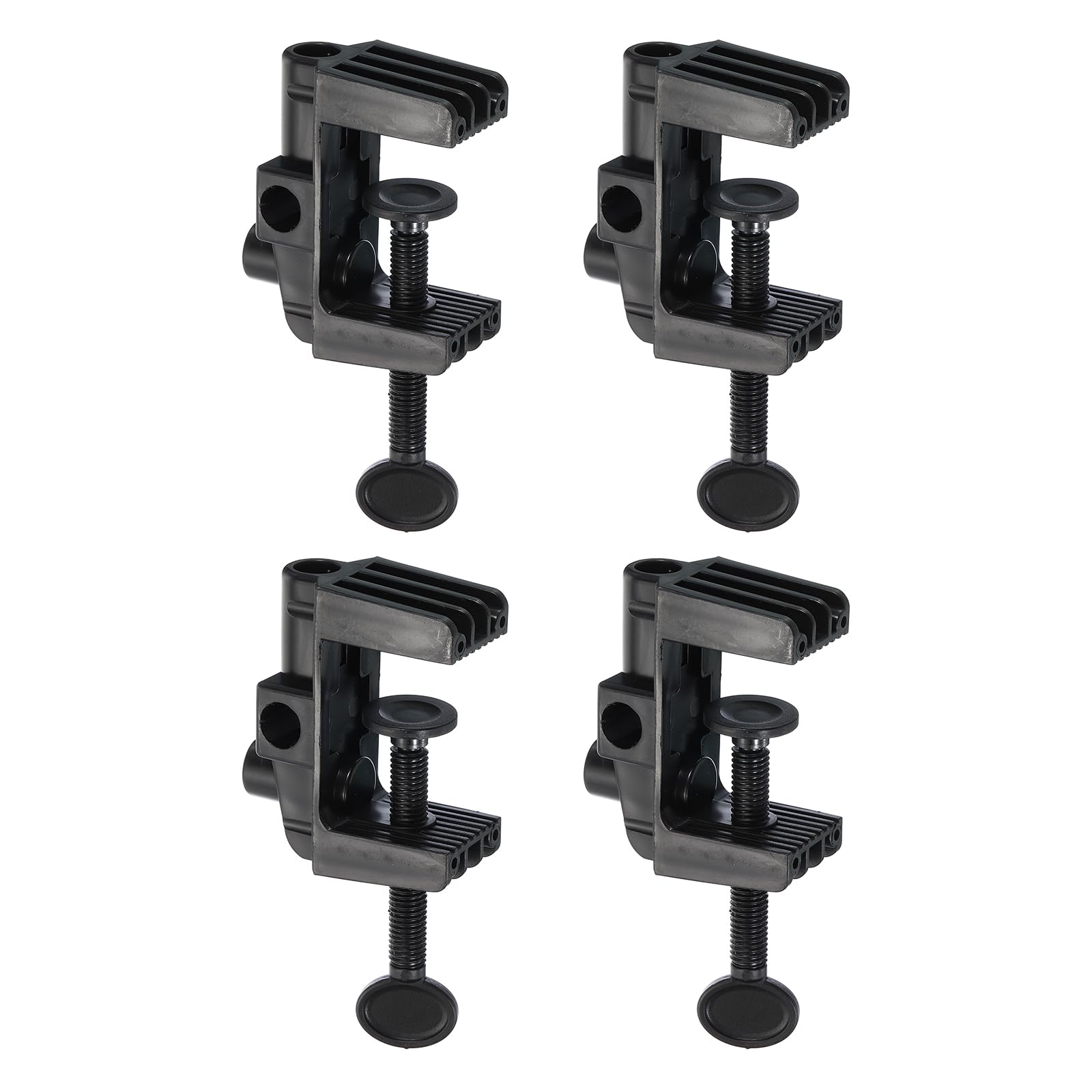 

PATIKIL Hole Diameter Desk Plastic Adjustable Universal Base for Microphone Table Gooseneck Mount Black 6-Piece 0.51 Clamp, C-Clamp Arm, Lamp,