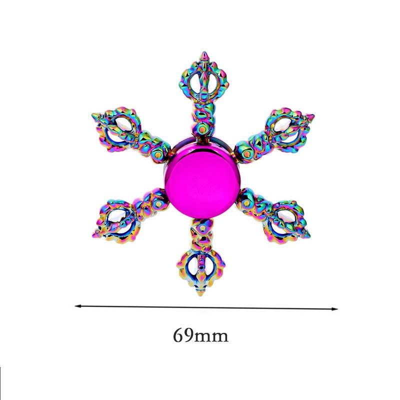 New Colorful Rainbow Alloy Fingertip Gyro Decompression Creativity Finger Spinners Hand Fidget Small Toys