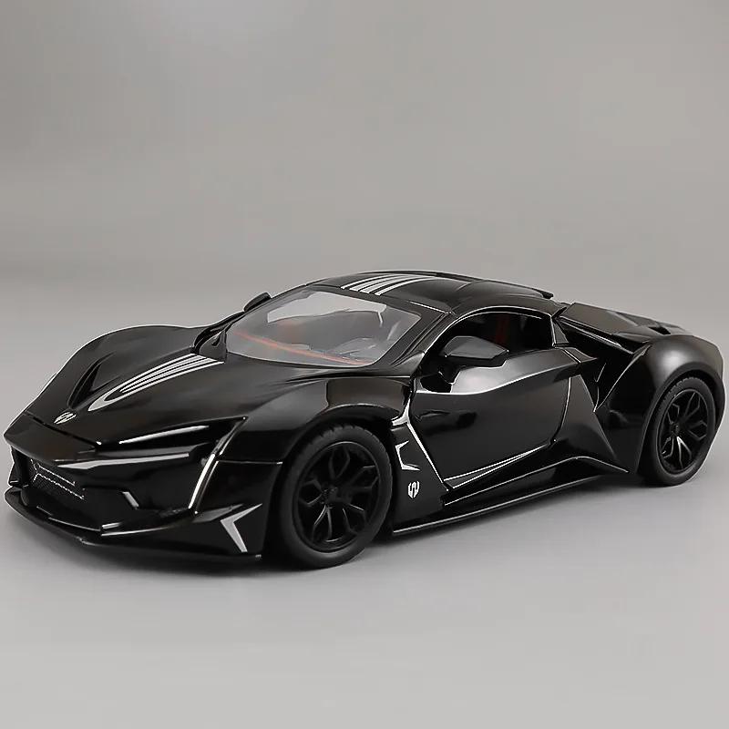 1:24 Lykan Hypersport Alloy Model Diecast & Toy Metal SuperCar Racing Car Model Simulation Sound and Light Kids Gifts