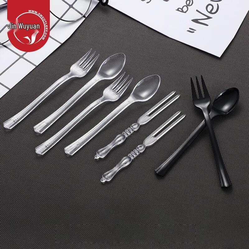 JINWUYUAN Disposable Plastic Dessert & Fruit Cutlery
