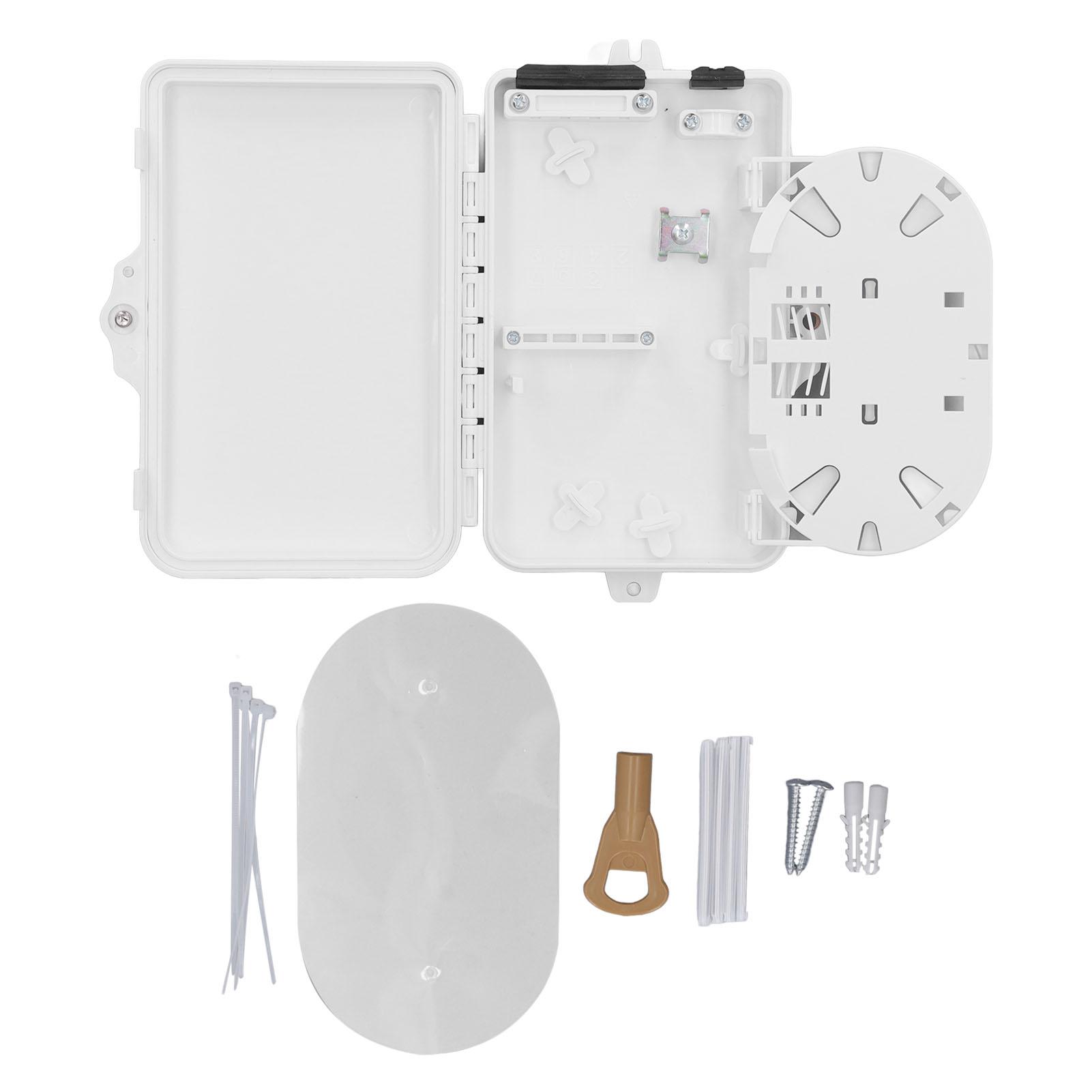 

Fiber Distribution Box 4 IP65 Waterproof Wall Mount Optic Terminal Box for Indoor Outdoor Optic Terminal Box білий