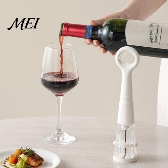 Kitchen Accessories for Dining Table Air Pressure Wine Bottle Opener, with Stainless Steel Spiral And Ergonomic Handle, Opener Red White 2 in