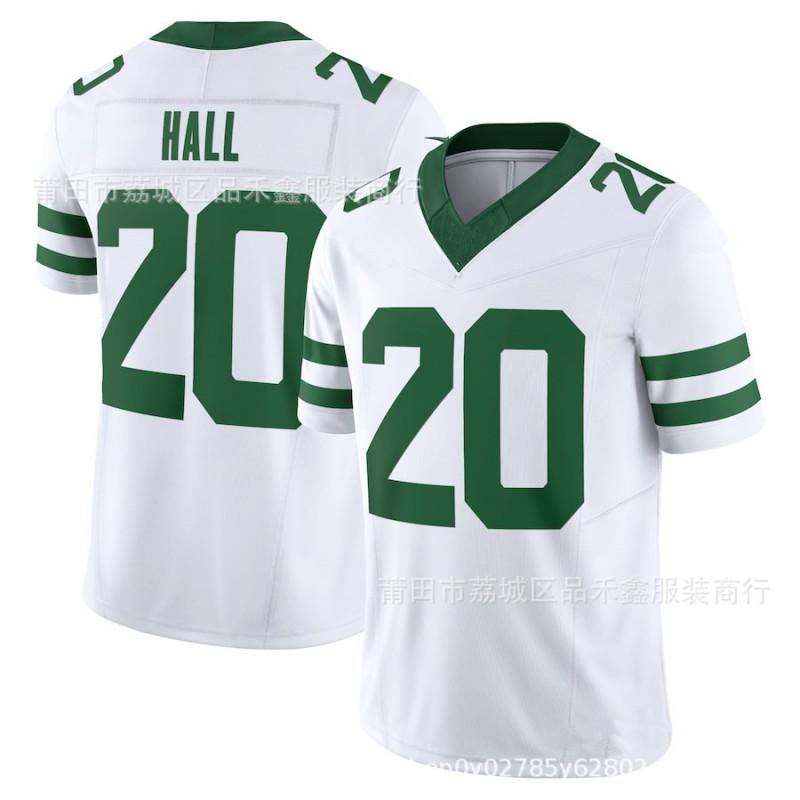 NFL New York Jets Camiseta de Fútbol Personalizada Rogers 8 Gardner 1 5 20 Malla de Algodón Uniforme Deportivo de Equipo Hombres Mujeres