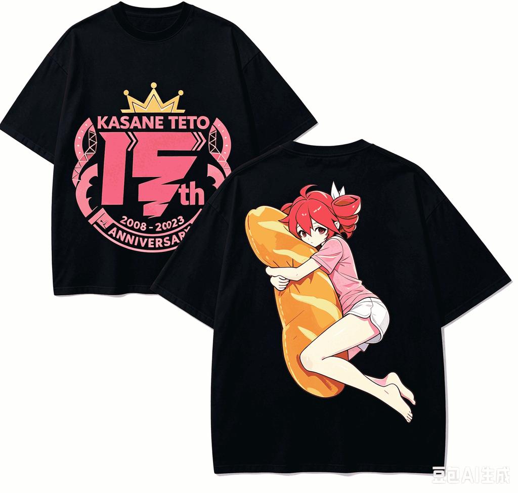 Kasane Teto Anime Lover T-shirt Harajuku Cotton New Model High Street Retro Oversized Unisex Pr