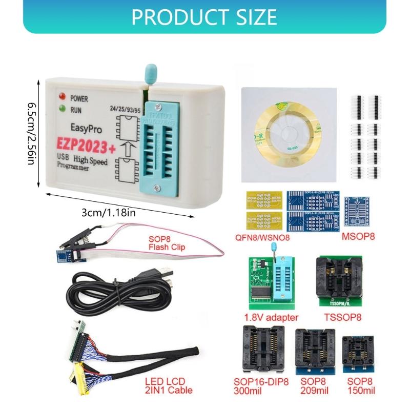 EZP2023 SPI FLASH Programmer USB2.0 BIOS Burning Tool Supporting 24/25/93 BIOS 25T80 Offline Programming And Cloning