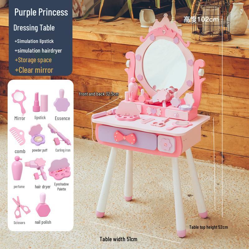 Rainbow Princess Makeup Table & Playset for Girls