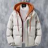 Fake Two-piece Cotton-padded Coat for Men's Winter New Thickened Hooded Couple Velvet Cotton-padded Jacket Trendy Bread Jacket for Men