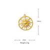 Golden Smiley Sun & Moon Stainless Steel Pendant