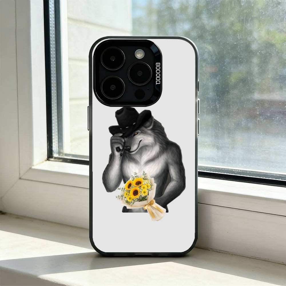 

A-Alpha Sigma Wolf Phone Case For iPhone 17,16,15,14,13,12,11 Plus,Pro Max,XS,Colorful Silver Phone case Funda Cover iPhone12PROMAX