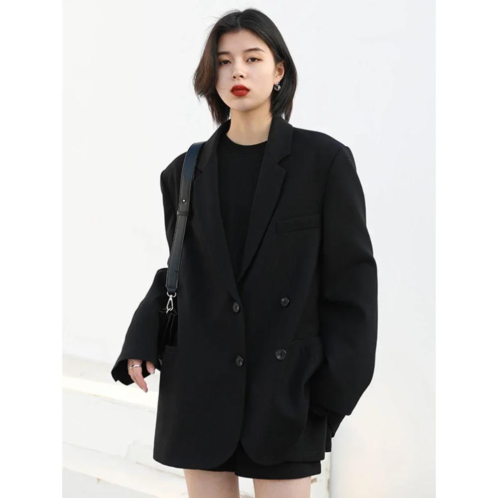 Women's Blazer Casual Solid Long Sleeve Coats Office Lady Elegant Fashion Clothing Spring Autumn