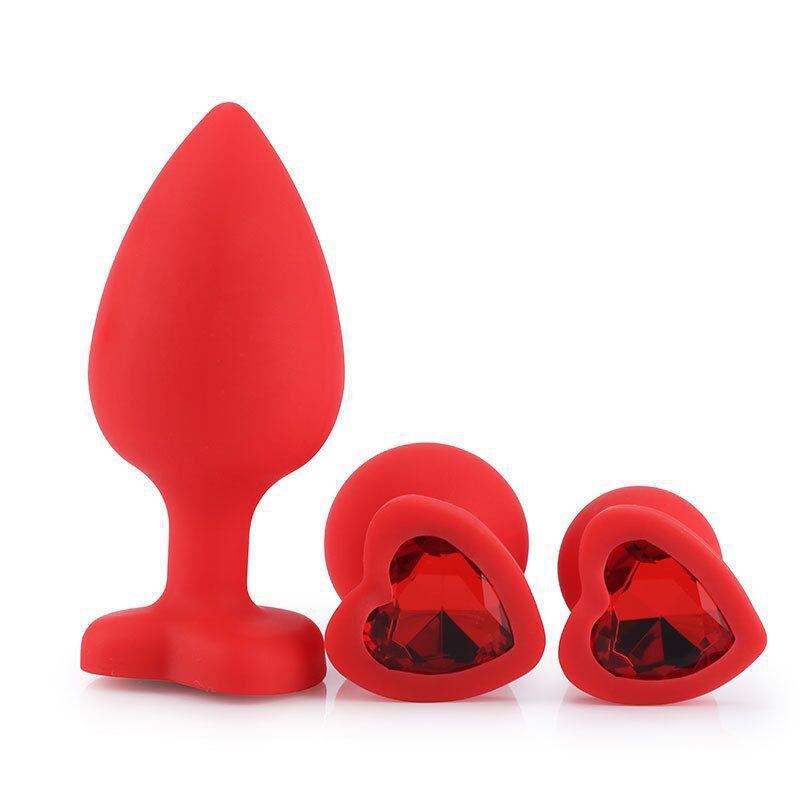 Heart-Shaped Silicone Anal Plug – Adult Erotic Toy & Dilator