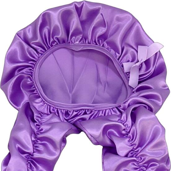 Hair Curling Hat Smooth Satin Soft Breathable Fabric Braids Twists Hat Curling Hat Women Sleeping Long Hair Cap