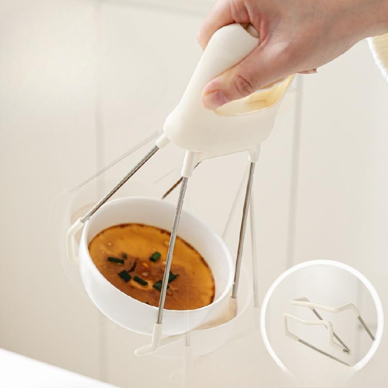 Anti-scald Bowl Pick-up Tray Holder - Stainless Steel Heat-insulating Tray with Bowl Pick-up Tool - Kitchen Anti-scald Hand Grip Clamp