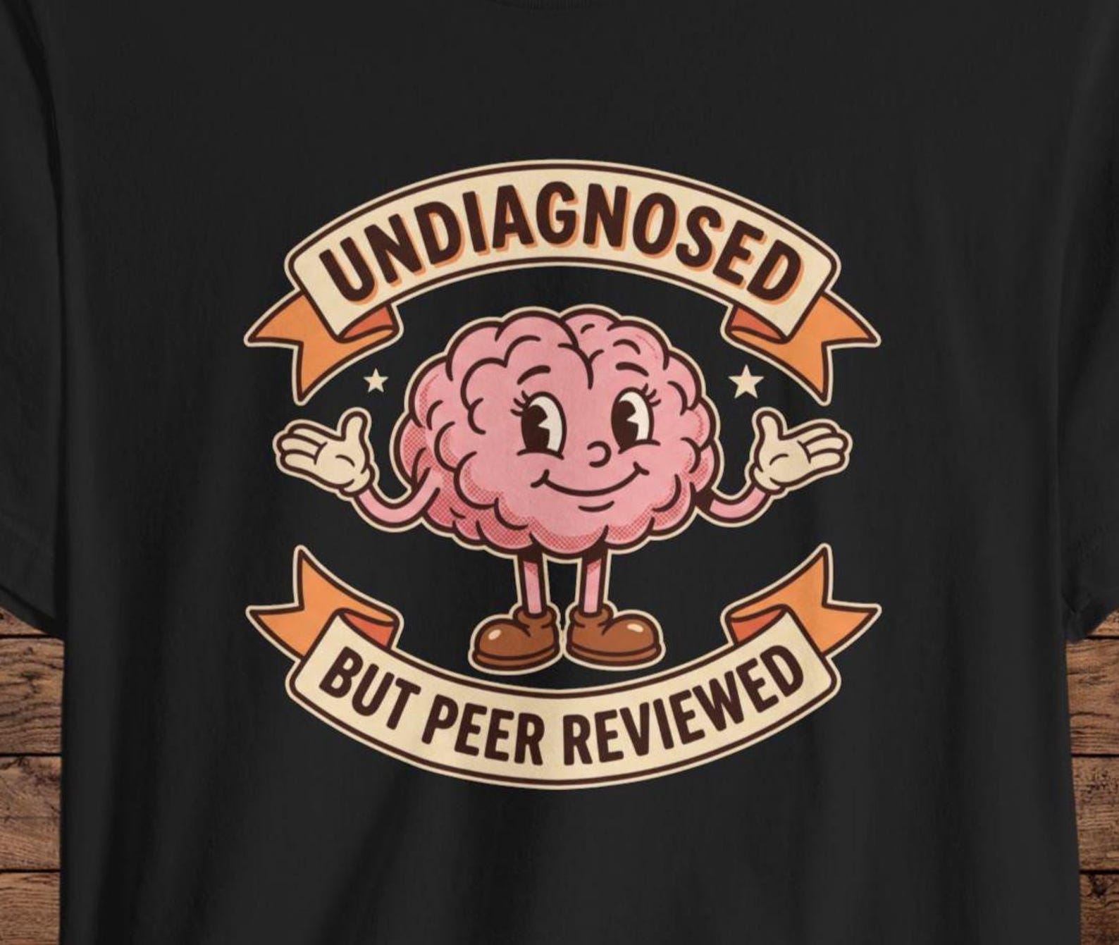 Undiagnosed But Peer Reviewed Shirt, Funny Neurodivergent Tee, ADHD Autism Humor Gift, Sarcastic Mental Health Tshirt, Self Diagnosed Tee 2XL