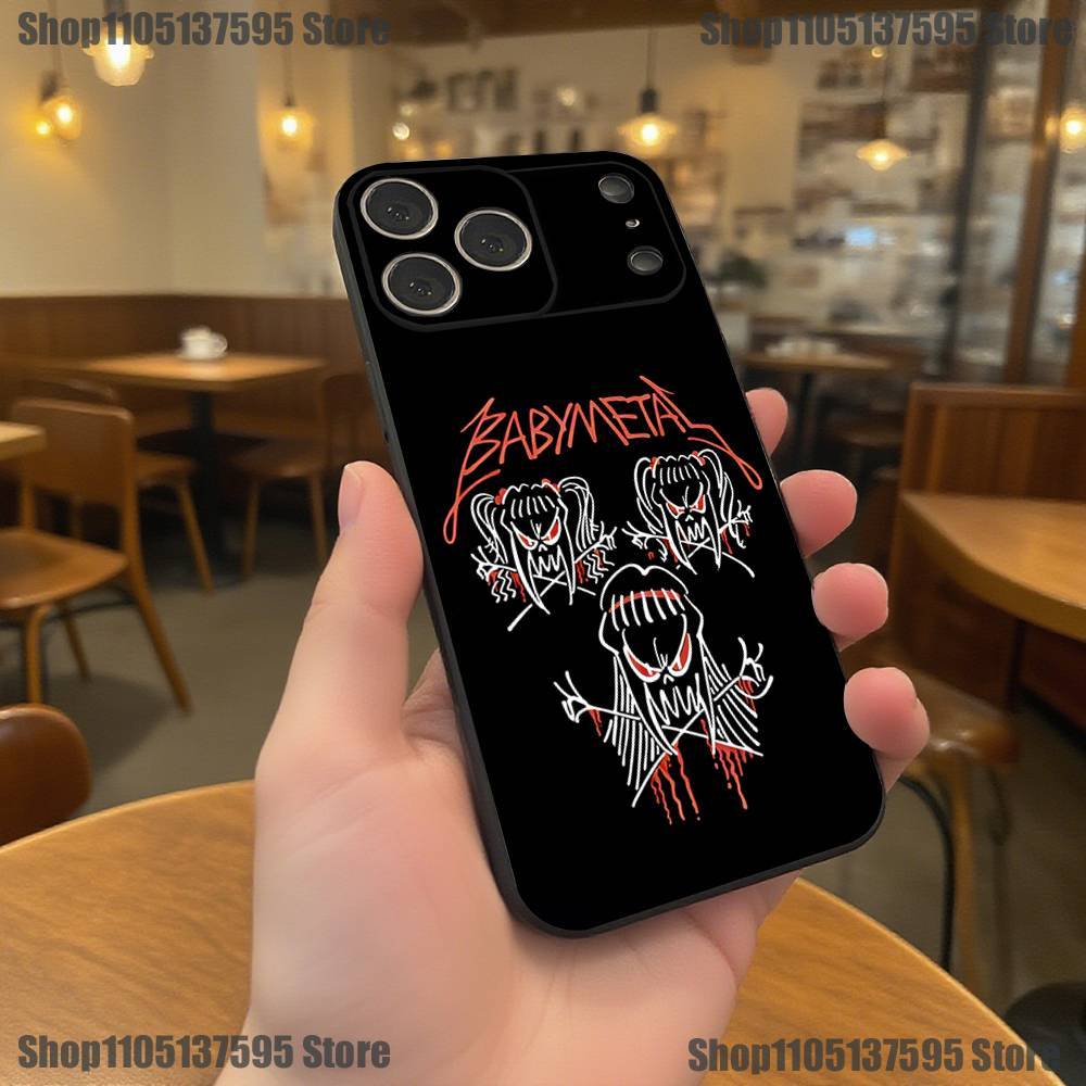 B- BABYMETAL R-Rock Band Phone Case For iPhone 17,16,15,14,13,12,11,Pro,XS,Max,XR,Plus,E,SE4,Mini Black Soft Cover