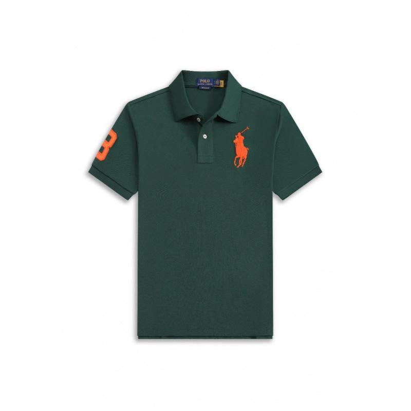 Camisa Polo Masculina com Bordado Big Pony Verão Manga Curta Camiseta Business