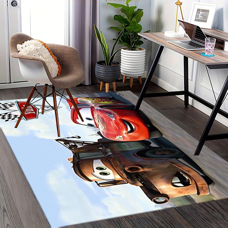 1pc Rusteze Tow Truck Mcqueen Carpet Rug for Bedroom Living Room Decor Sofa Home Game Area Rug Non-slip Floor Mat. D073007