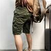 Men's Cargo Half Shorts With Draw String Short Pants Summer Baggy Elastic Waist