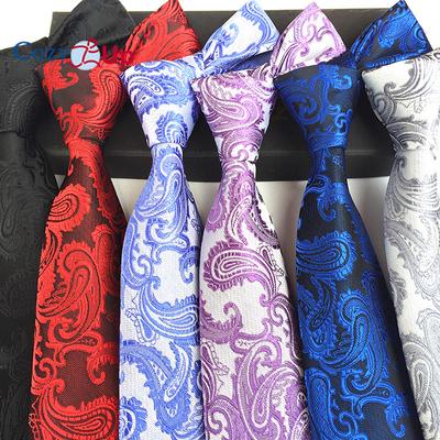 3,15"(8 cm) Mode gestreifte PaisleyTies Herren karierte Blumenkrawatte für Hochzeit