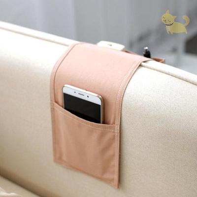 Borsa portaoggetti da comodino in cotone e lino, organizer per scrivania, divano, TV, telecomando, borsa appesa, organizer per riporre oggetti da letto, tasche