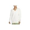 Solid Color V-Neck Pullover Long Sleeve Sweater Women Sweater White FB8318-133