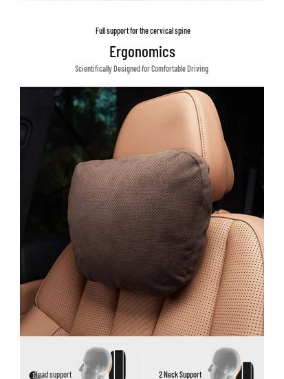 Alcantara Breathable Car Neck Pillow for Mercedes-Maybach S-Class Headrests