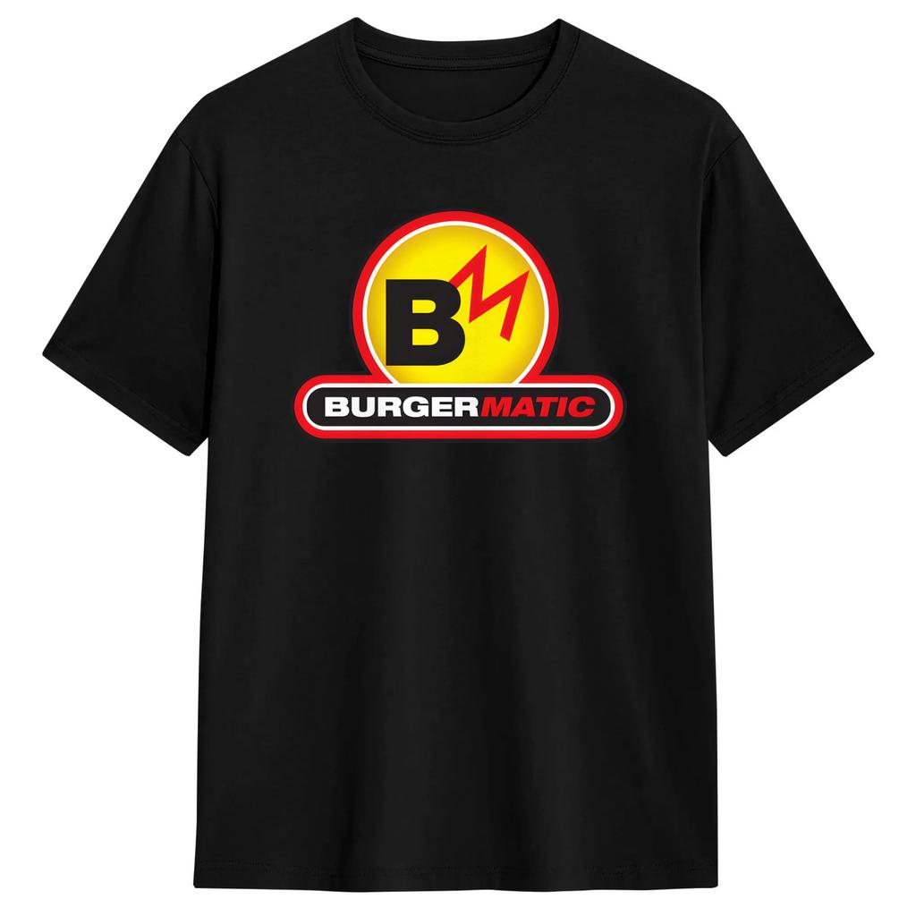 Mens T-Shirt Burger Matic T Shirts Hip Hop Summer Tees Y2K Fun Cotton Tops Birthday Gift