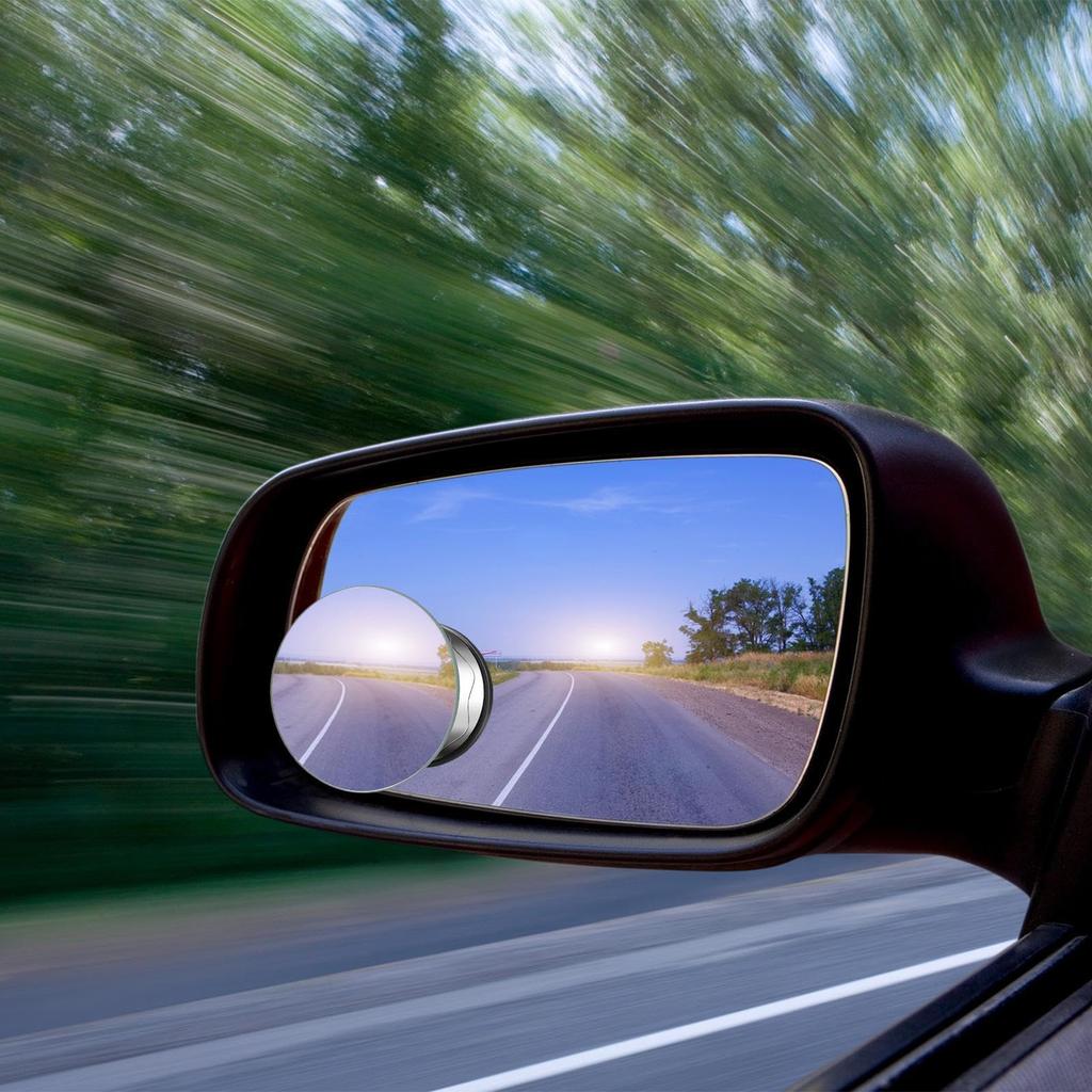 Blind Spot Car Mirror | Rimless Round Convex Car Mirror