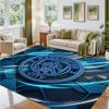 Manchester City Design Crystal Velvet Rug Soft Decorative Mat for Bedroom Entrance