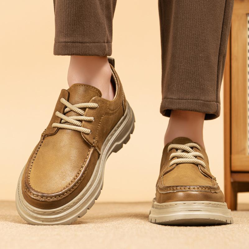 Thick Soled Casual Men's Board Shoes Minimalist Luxury Retro Style Daily Versatile Outdoor Youth High Quality Comfortable Shoes