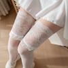 Women's Lace Stockings Sexy Fashion Ladies Women Sheer Stay Up Thigh High Stockings Summer Nightclubs Pantyhose Cross Stockings