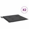 VidaXL Garden Chair Cushions 2 Pcs Anthracite 40x40x3 Cm 314002