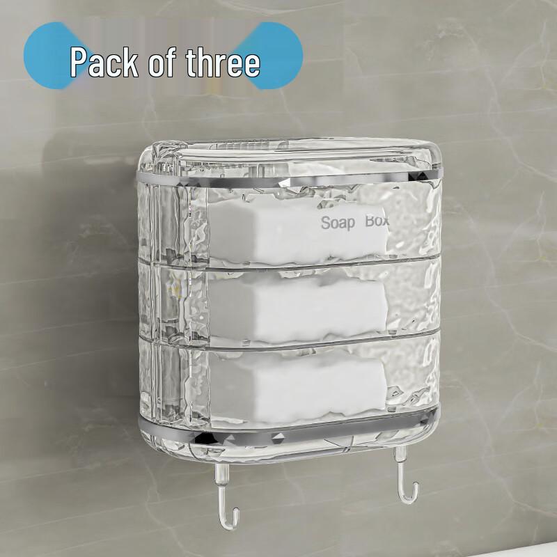 UD 3-Layer Rotating Wall-Mounted Soap Dish One Size