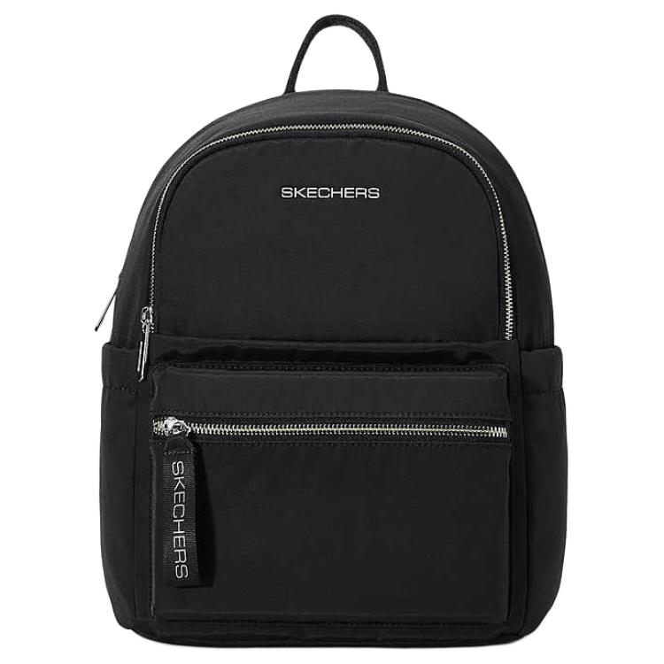 Skechers 12.6L Casual Minimalist Versatile Compact Fabric Backpack Unisex Backpack Carbon-Black P126U016-0018 Carbon Black