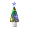 Simulated Mini Christmas Tree with White Pine Needles Christmas Decorations Seven-color Luminous Night Lights Desktop Ornaments