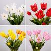 with Leaves Fake Tulip Flowers Real Touch Faux Flowers  Living Room Desktop
