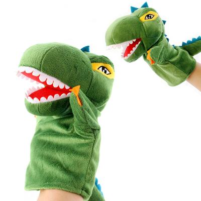 Cartoon Dinosaur Plush Soft Hand Puppet Kids Toddler Pretend Playing Toy