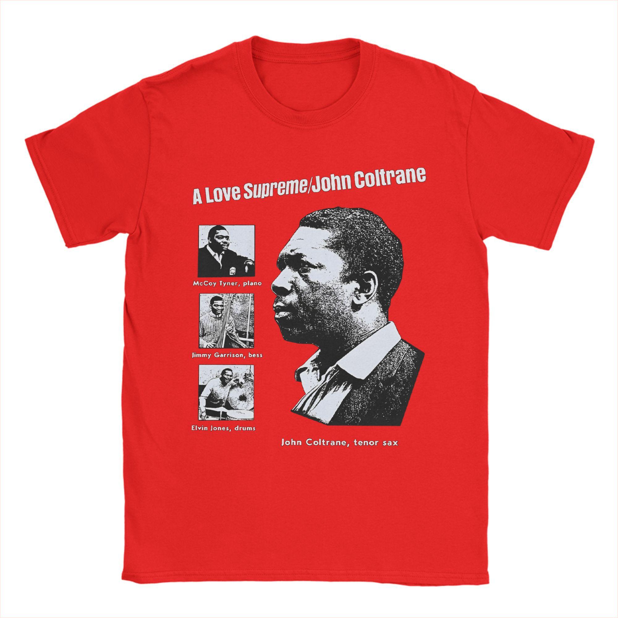 

Мужская футболка John Coltrane Джаз Пост-боп Музыка Хлопковая одежда Винтажная с коротким рукавом с круглым вырезом Футболка 6XL Футболка S
