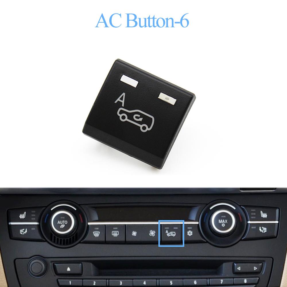 Car Dashboard Air Conditioner AC Button Key Venlitation Auto Knob Switch Cap For BMW X5 X6 E70 E71 E72 2007-2014 64119310445
