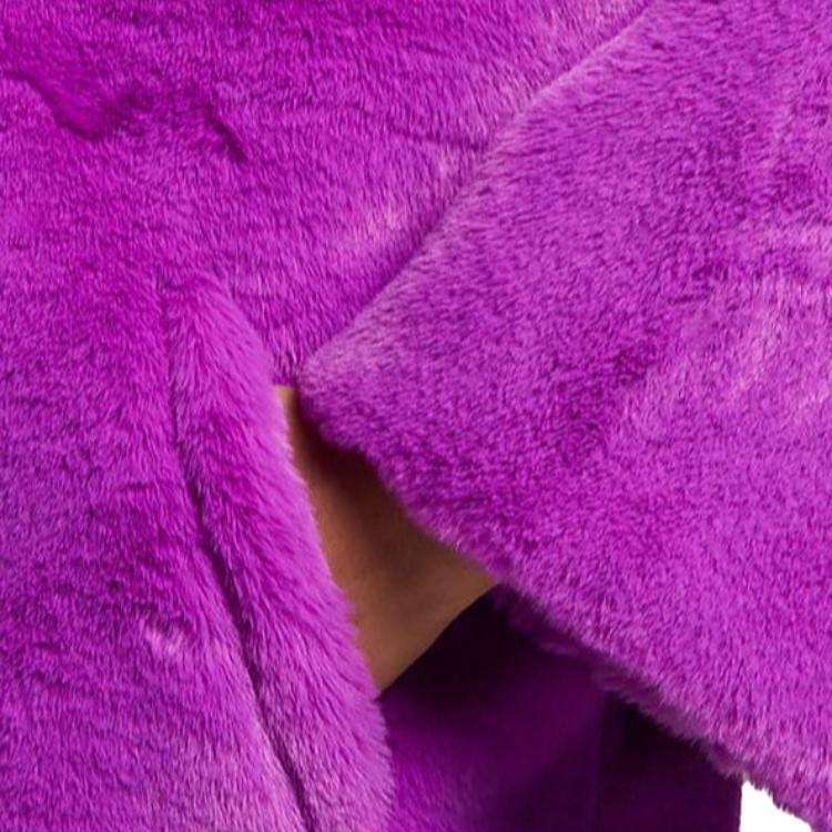 Nike Long Sleeve Casual Warm Solid Color Coat Women Coats Purple DQ6839-551