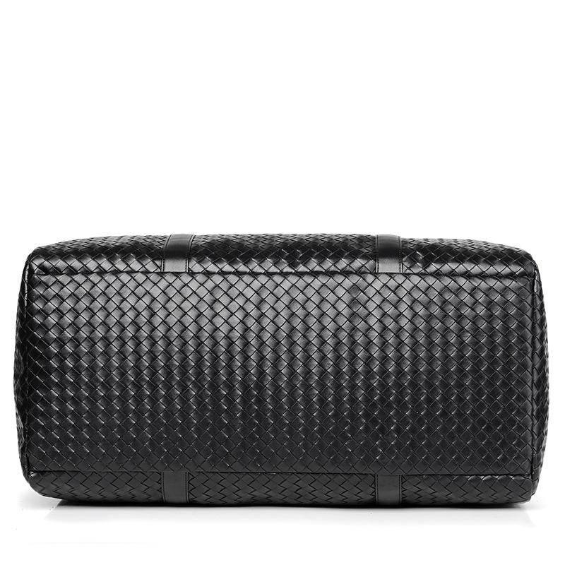 Nuova Borsa da Viaggio di Grande Capacità per Uomo, Borsa a Mano Casual per Brevi Distanze, Borsa Fitness Intrecciata a Quadri, Borsa a Spalla Singola a Tracolla