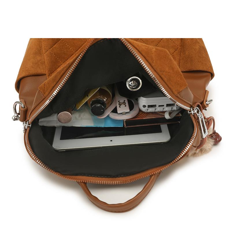 Backpack Women's Rhombic Nylon Shoulder Bag