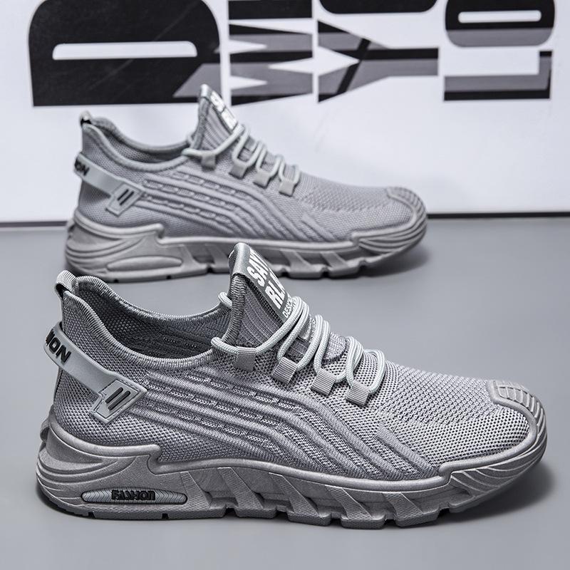 Plus Size Men's Breathable Mesh Sneakers, Spring 2025 - Fashionable, Versatile, and Comfy for Casual or Running Activities.