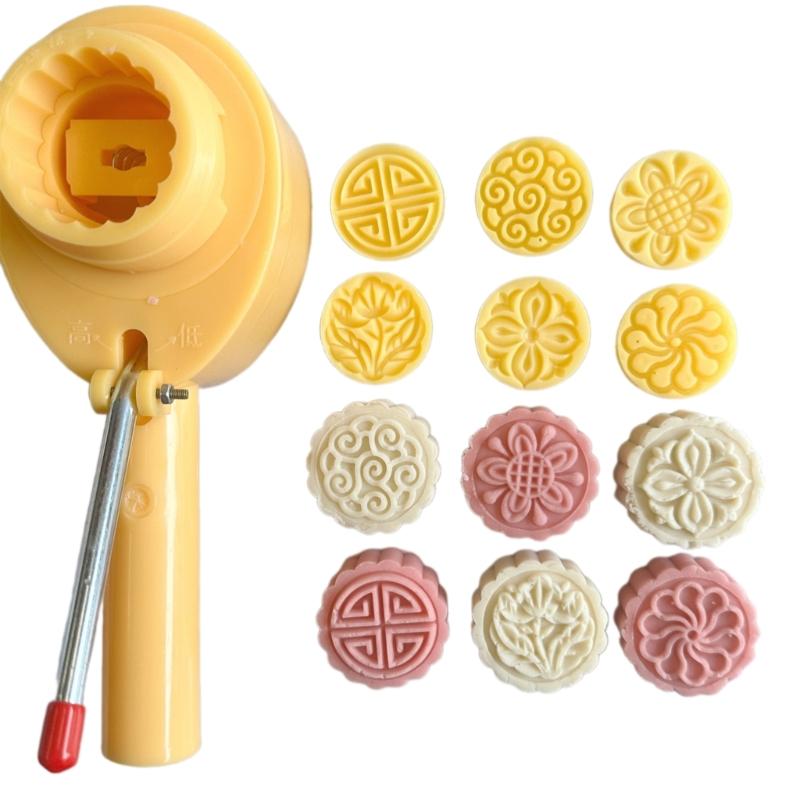 Handpresse Verstellbare Eishaut Mondkuchenformen Festival 25g Mondkuchenformen Verstellbare Handpresse Designs für Dessert